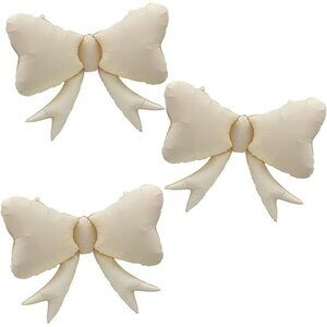 3 Pcs Bow Balloon Macaron White Party Decorations Birthday Baby Shower Girl